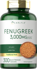 Carlyle Fenugreek Capsules - 300 Count