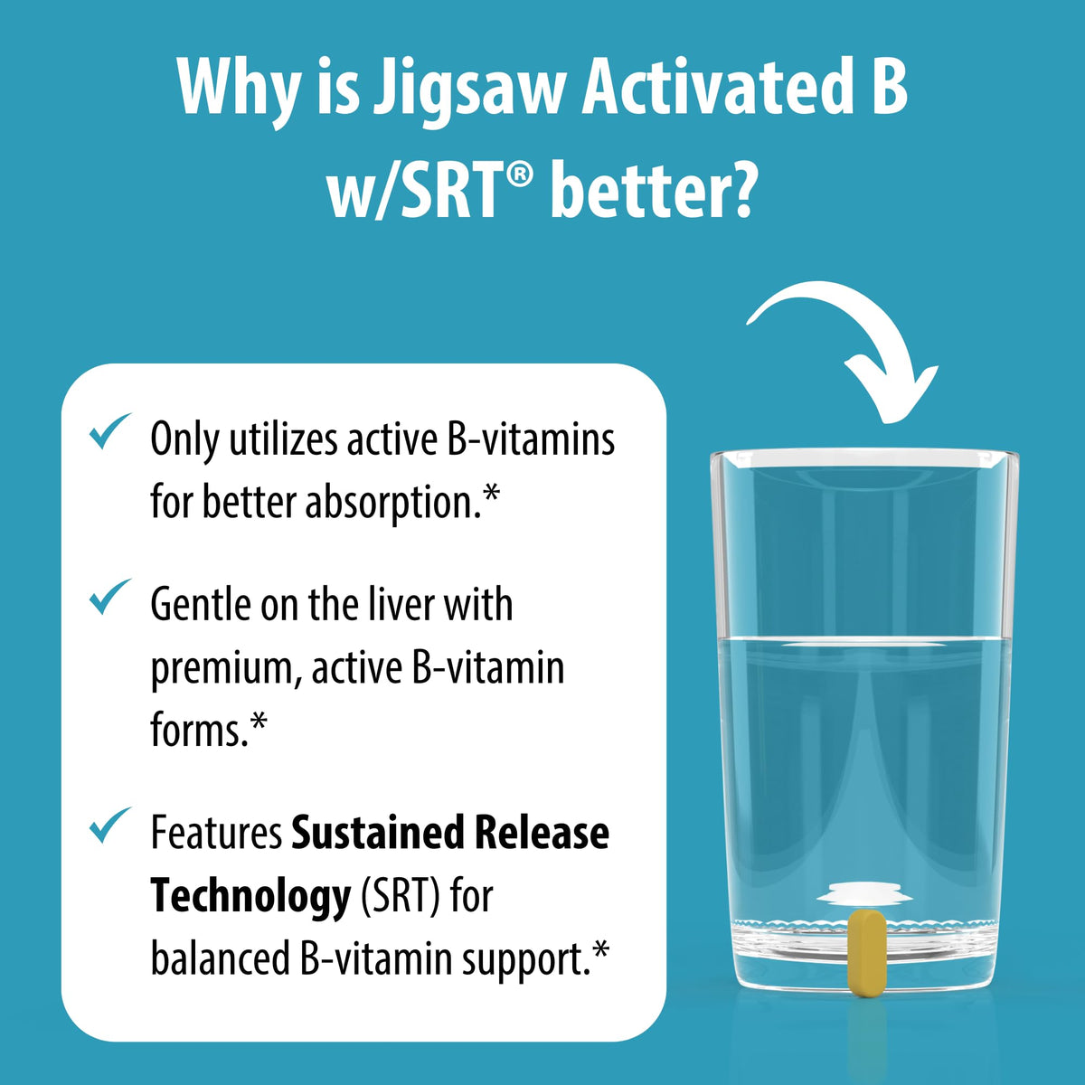Jigsaw Health Activated B Complex with SRT - 120 Tablets - image 5