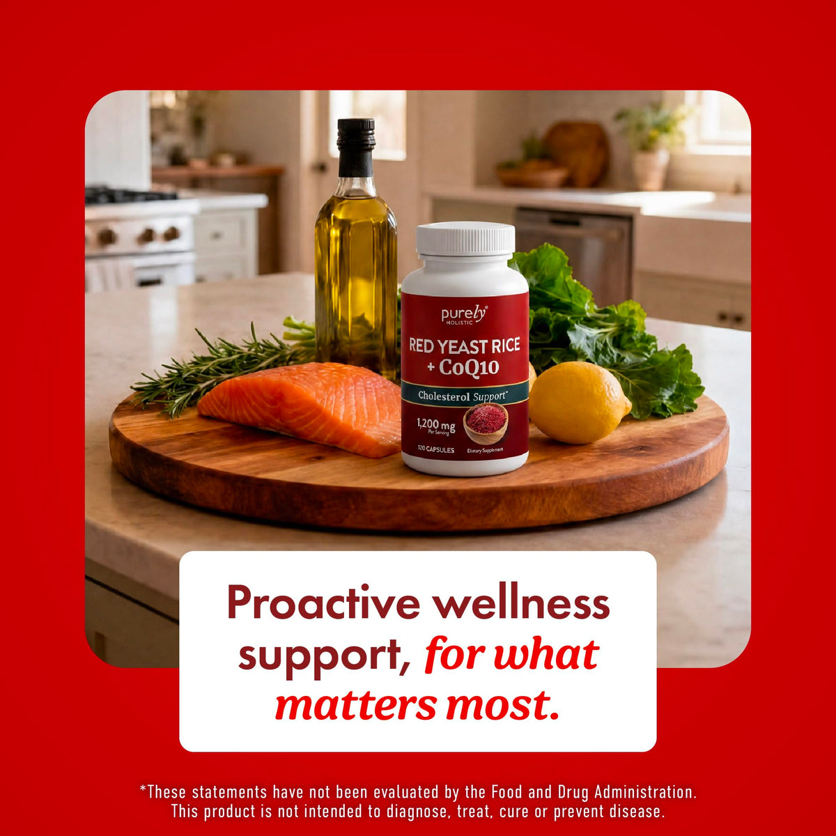 Purely Holistic Red Yeast Rice with CoQ10 Heart Health Support - 120 Capsules - image 9