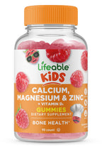 Lifeable Kids Calcium Magnesium Zinc Gummies with Vitamin D3 - 90 Gummies