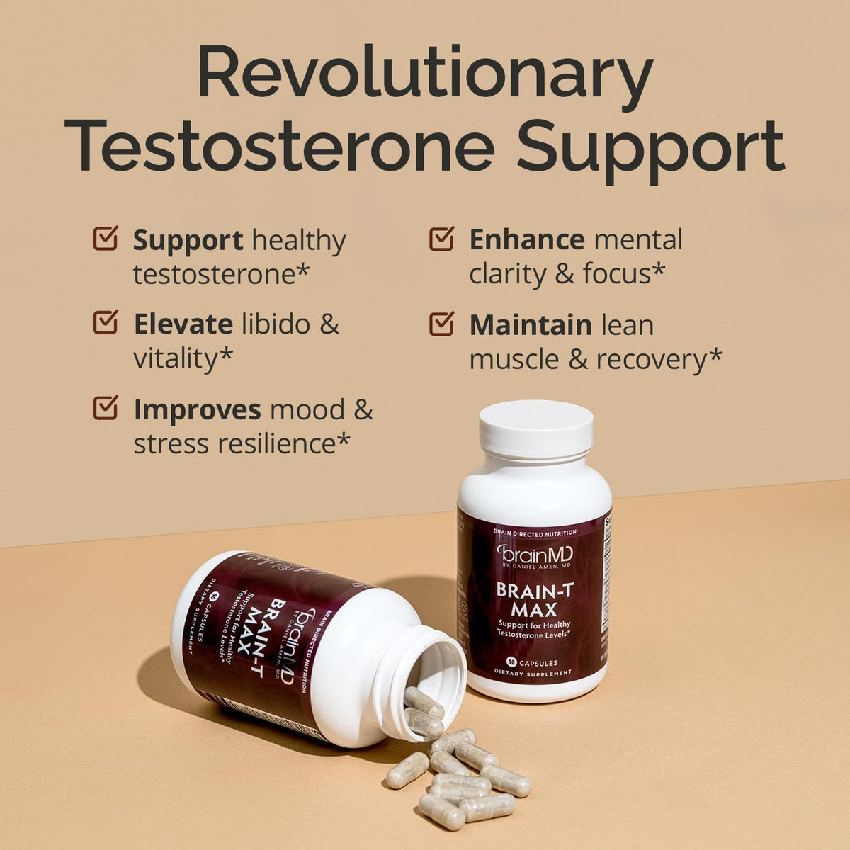 BrainMD Brain T-Max Testosterone Support - 60 Capsules - image 3