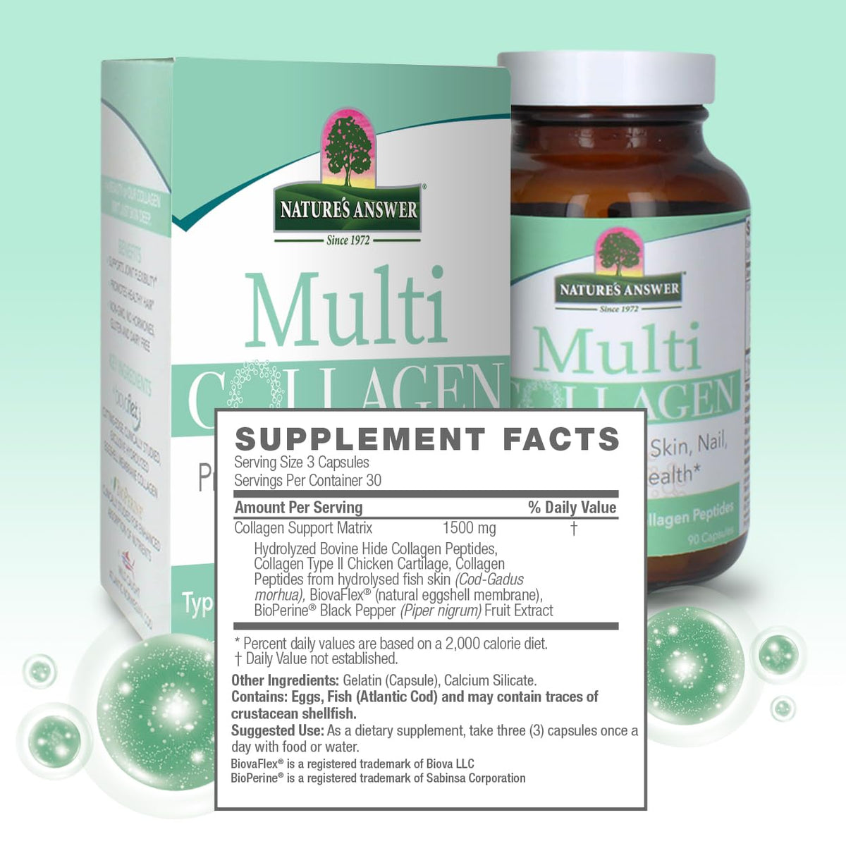 Nature's Answer Multi Collagen Capsules Types I, II, III, V & X - 1 Count - image 3