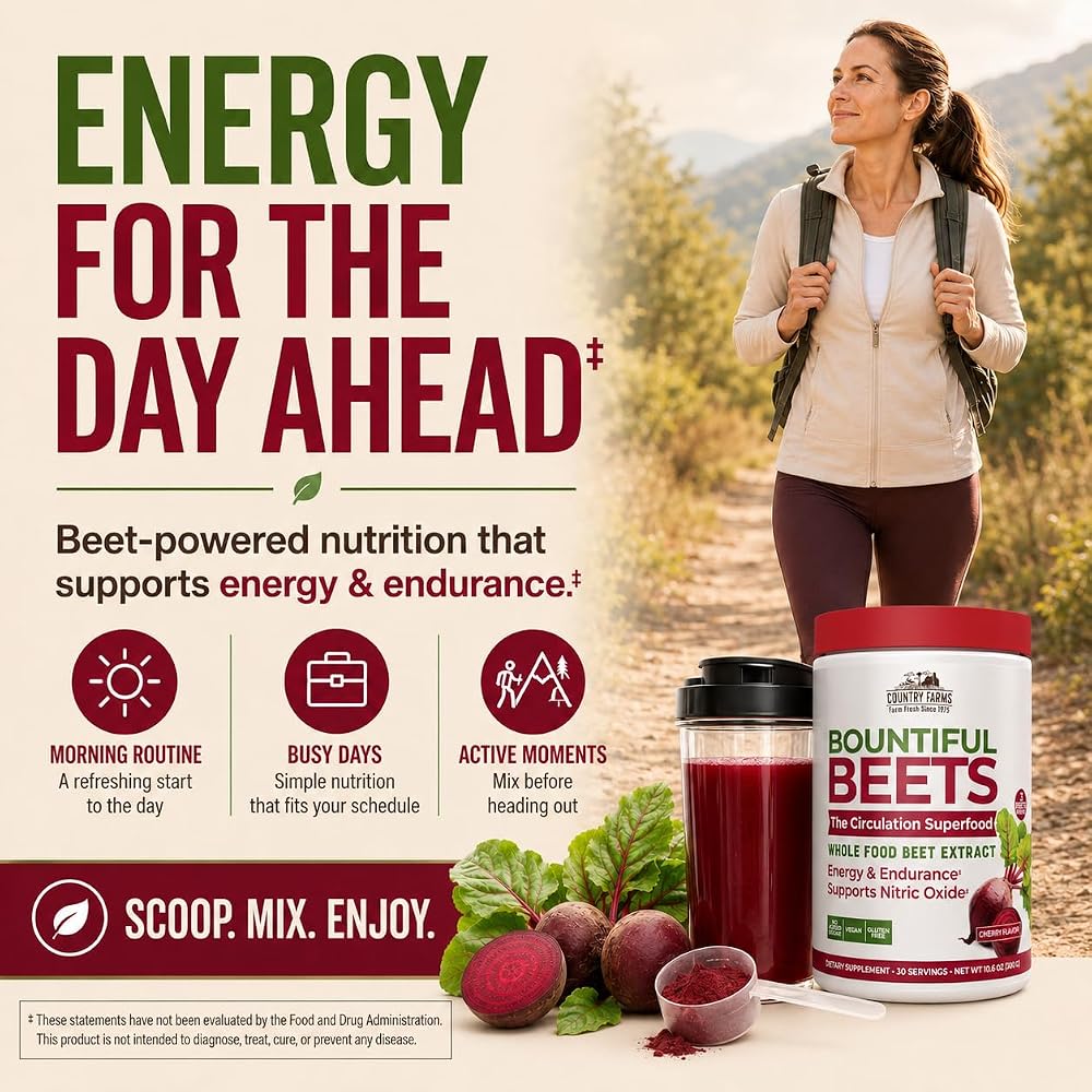 Country Farms Bountiful Beets Powder for Circulation - 30 Servings - image 5