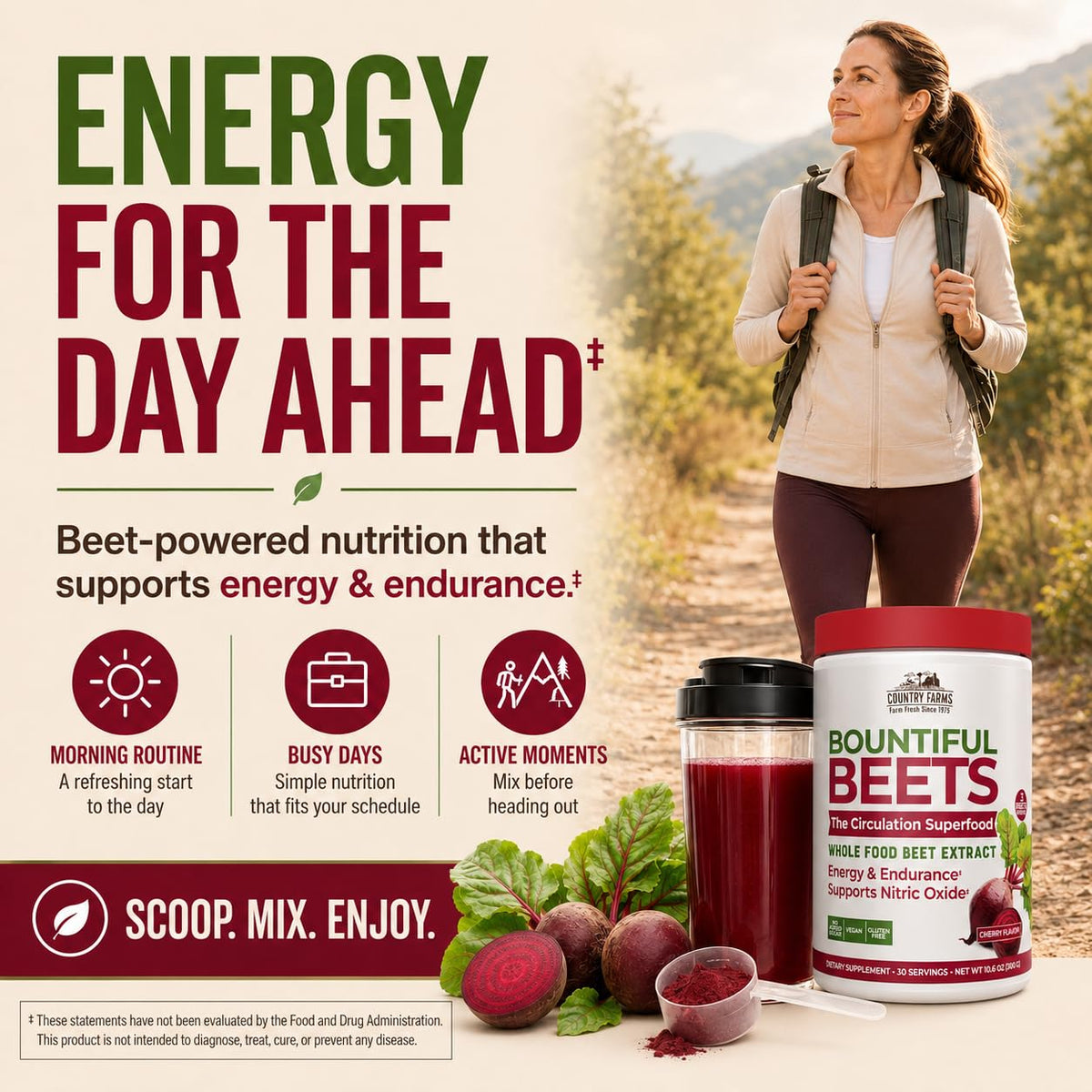 Country Farms Bountiful Beets Powder for Circulation - 30 Servings - image 5