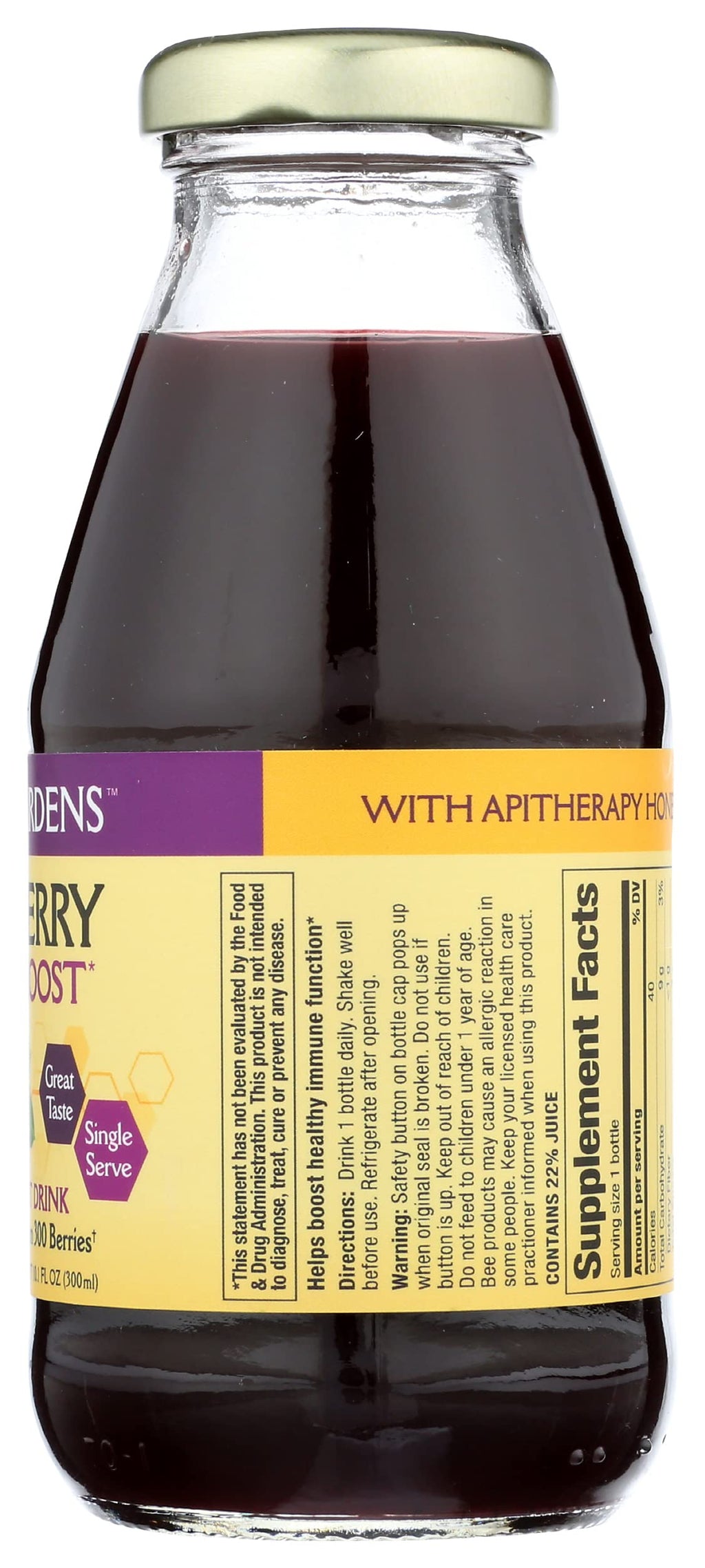 Honey Gardens Elderberry Immune Boost Drink, Vegan - Pack of 4 - image 4