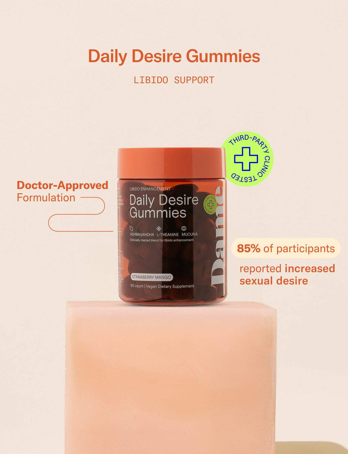 Dame Products Desire Gummies Libido Booster - 60 Count - image 2