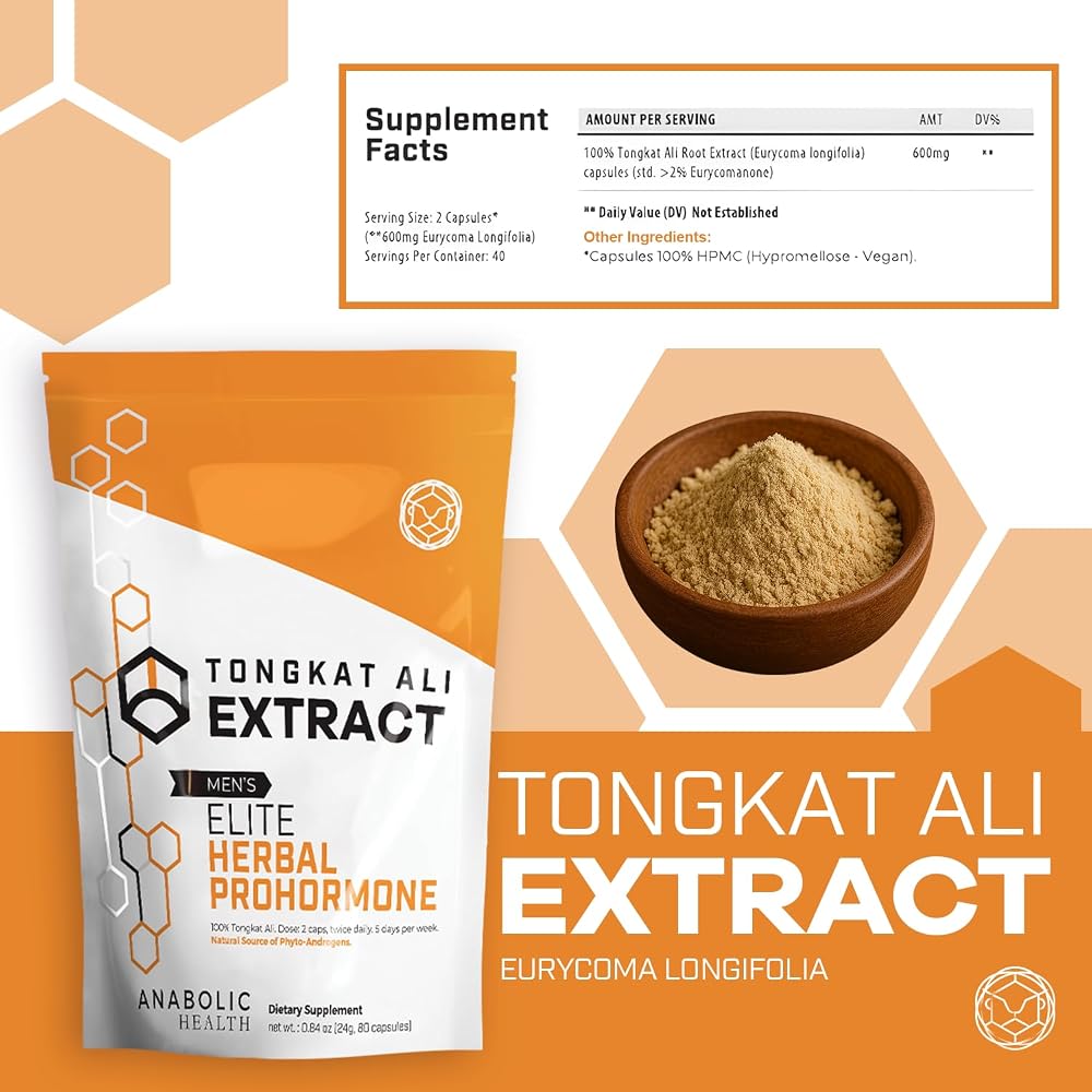 Anabolic Health Yellow Tongkat Ali Extract - 80 Capsules - image 2