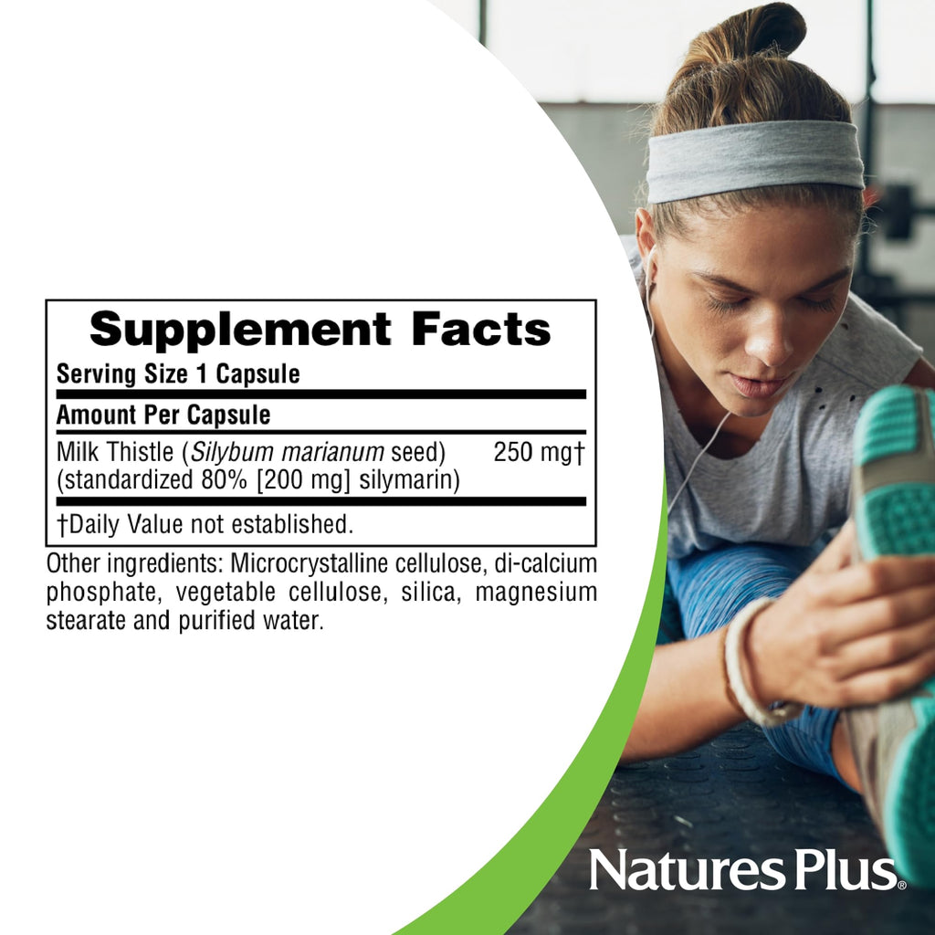 NaturesPlus Herbal Actives Milk Thistle - 60 Capsules - image 4