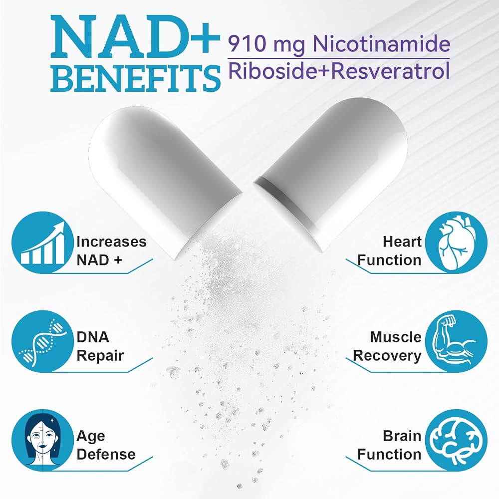 Ruduwu Liposomal NAD Resveratrol Supplement - 120 Capsules - image 4
