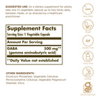 Solgar GABA 500 mg Nervous System Support - 50 Vegetable Capsules - image 2