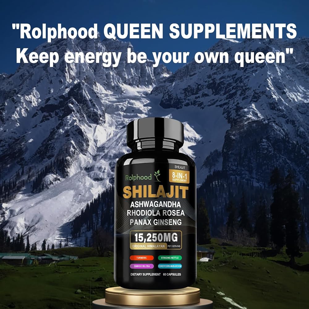 Rolphood Shilajit Pure Himalayan Organic with Ashwagandha - 60 Capsules - image 4