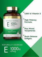 Carlyle Vitamin E 1000 IU with Mixed Tocopherols - 120 Softgels - image 4