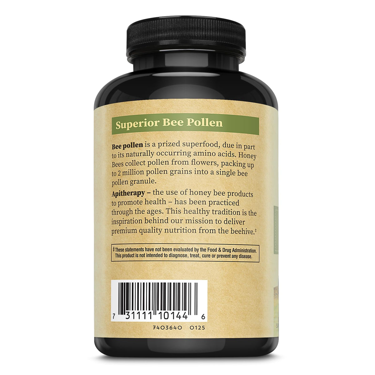 ZAND Honey Gardens Bee Pollen 580mg - 150 Capsules - image 3