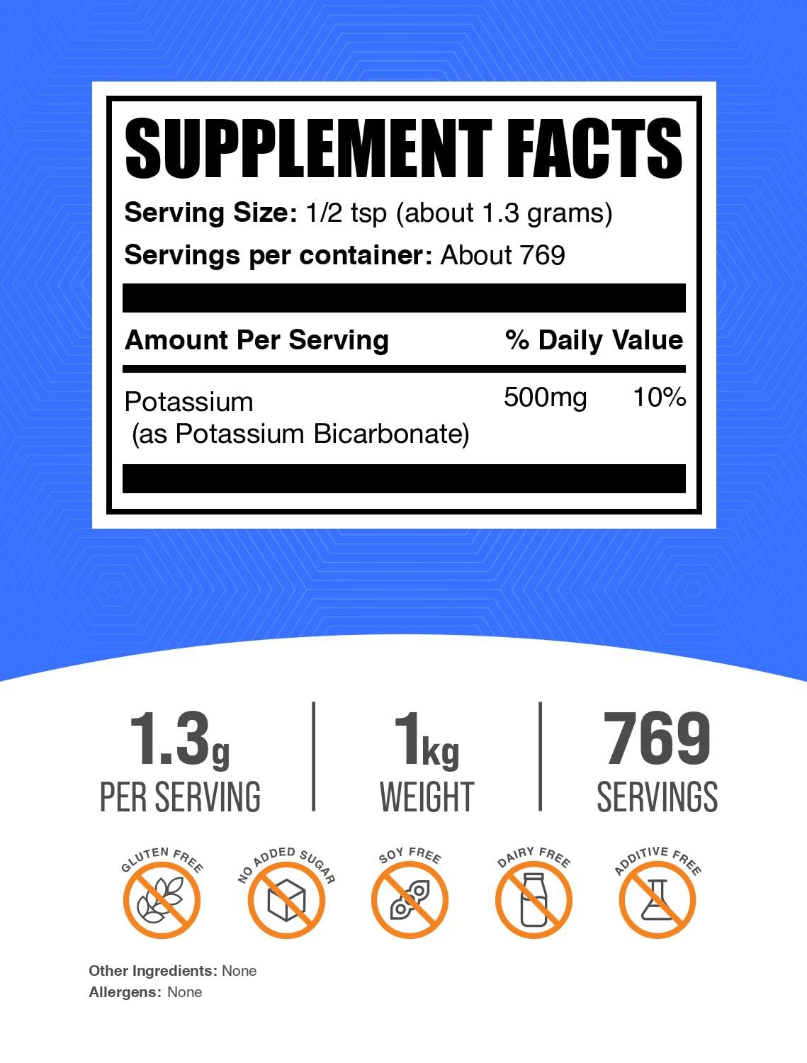 BulkSupplements.com Potassium Bicarbonate Powder