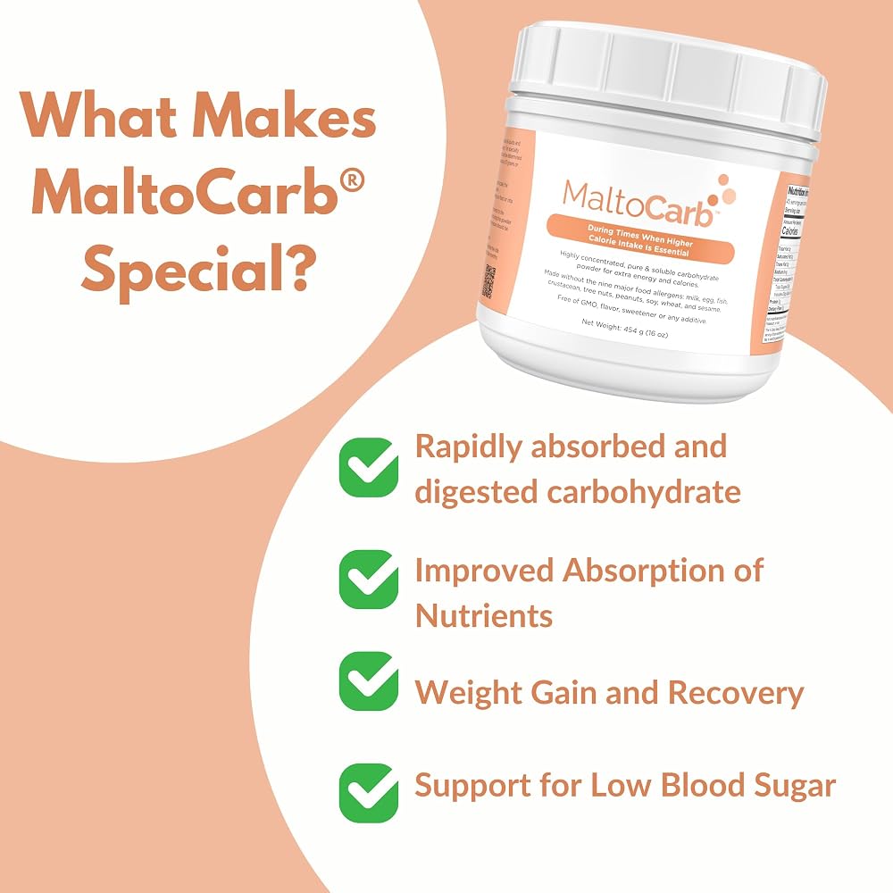Solace Nutrition MaltoCarb Maltodextrin Carbohydrate Powder - 454g - image 3