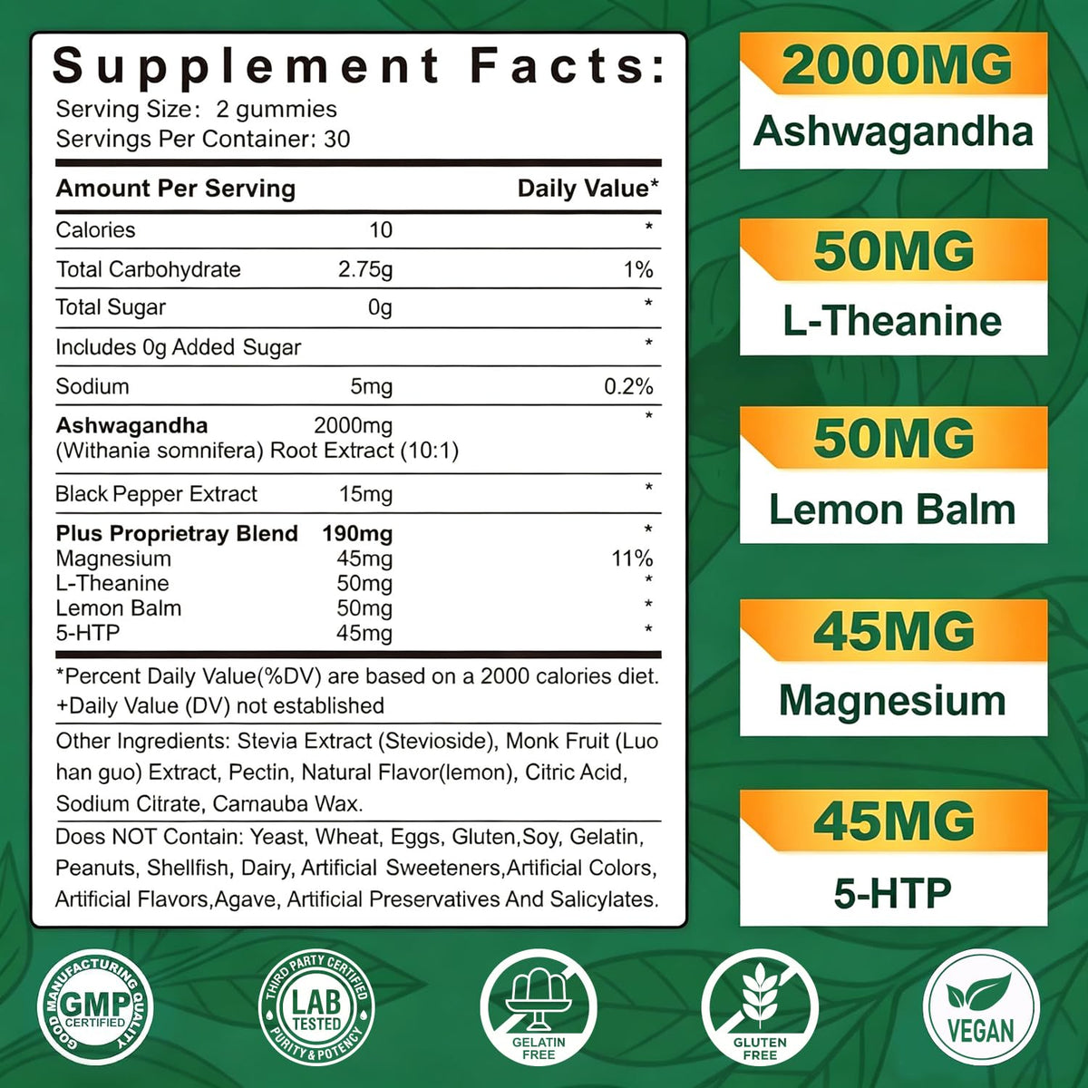 NEVISS Ashwagandha Gummies 2000mg