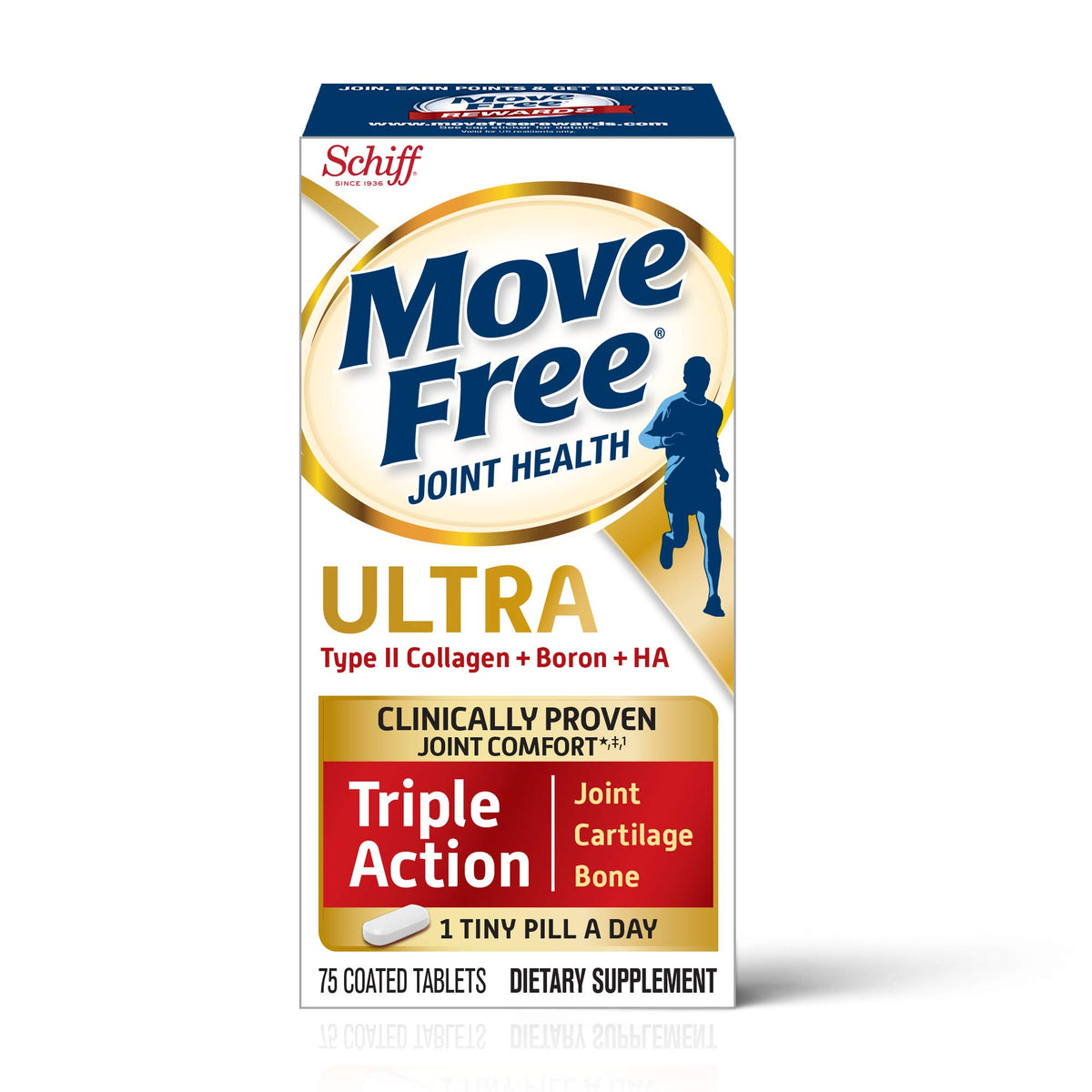 Move Free Ultra Triple Action Type II Collagen Tablets - 225 Count - image 2