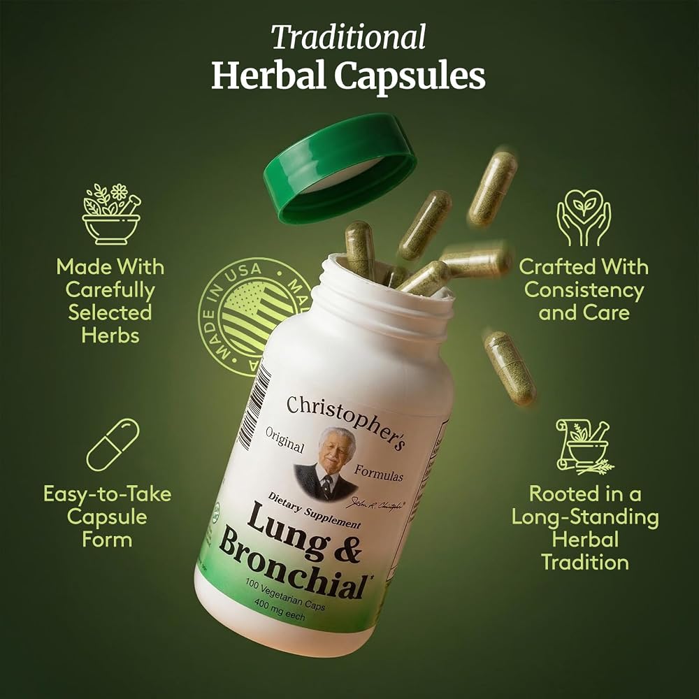 Christopher's Original Formulas Lung & Bronchial Formula - 100 Capsules - image 5