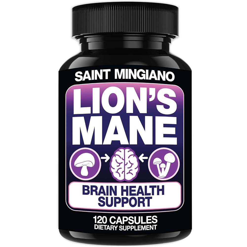 Saint Mingiano Lion's Mane Mushroom Supplement - 120 Capsules