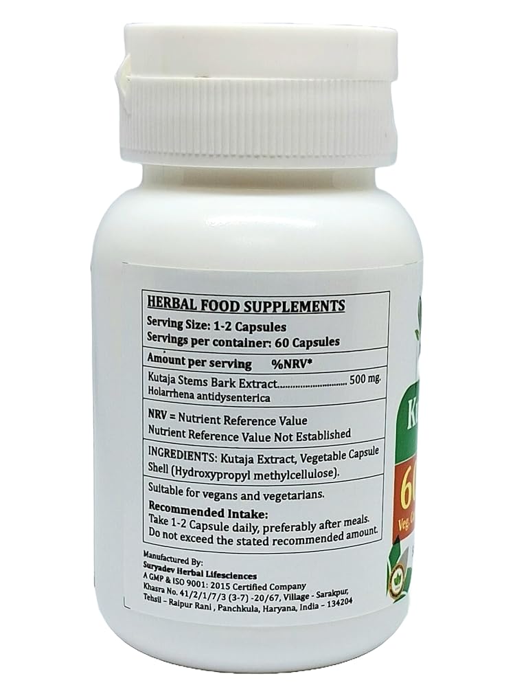 Satya Naturals Kutaja Forte Capsules 500 mg. 60 Veg. Capsule