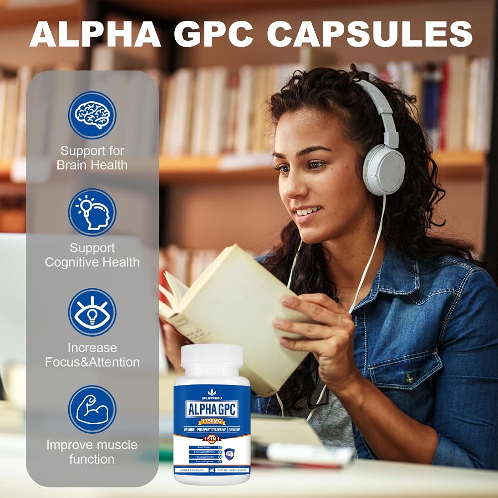 Spliferkou Alpha GPC 800mg Cognitive Support - 60 Capsules - image 3