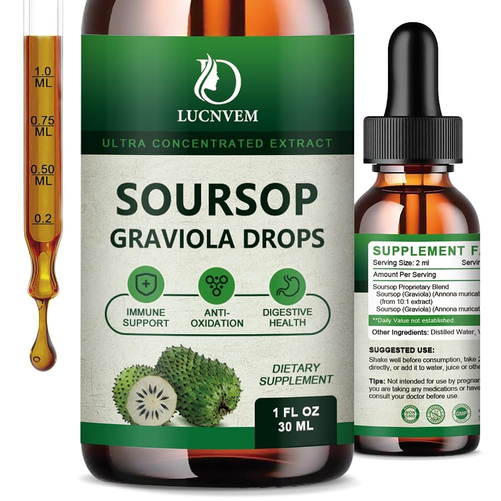 LUCNVEM Organic Soursop Graviola Liquid Drops