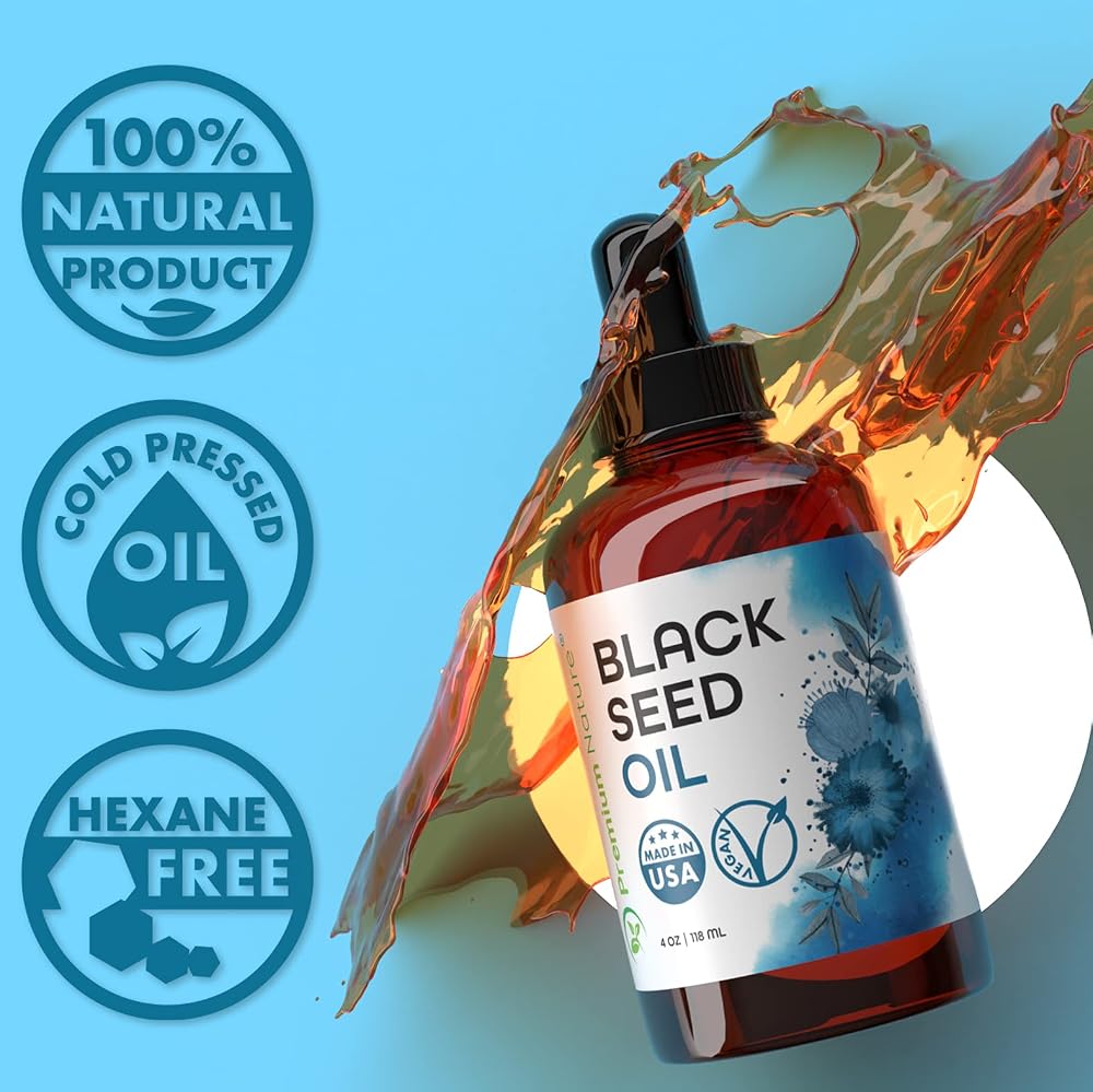 Premium Nature Black Seed Oil for Hair and Skin - Cold Pressed Virgin - image 5