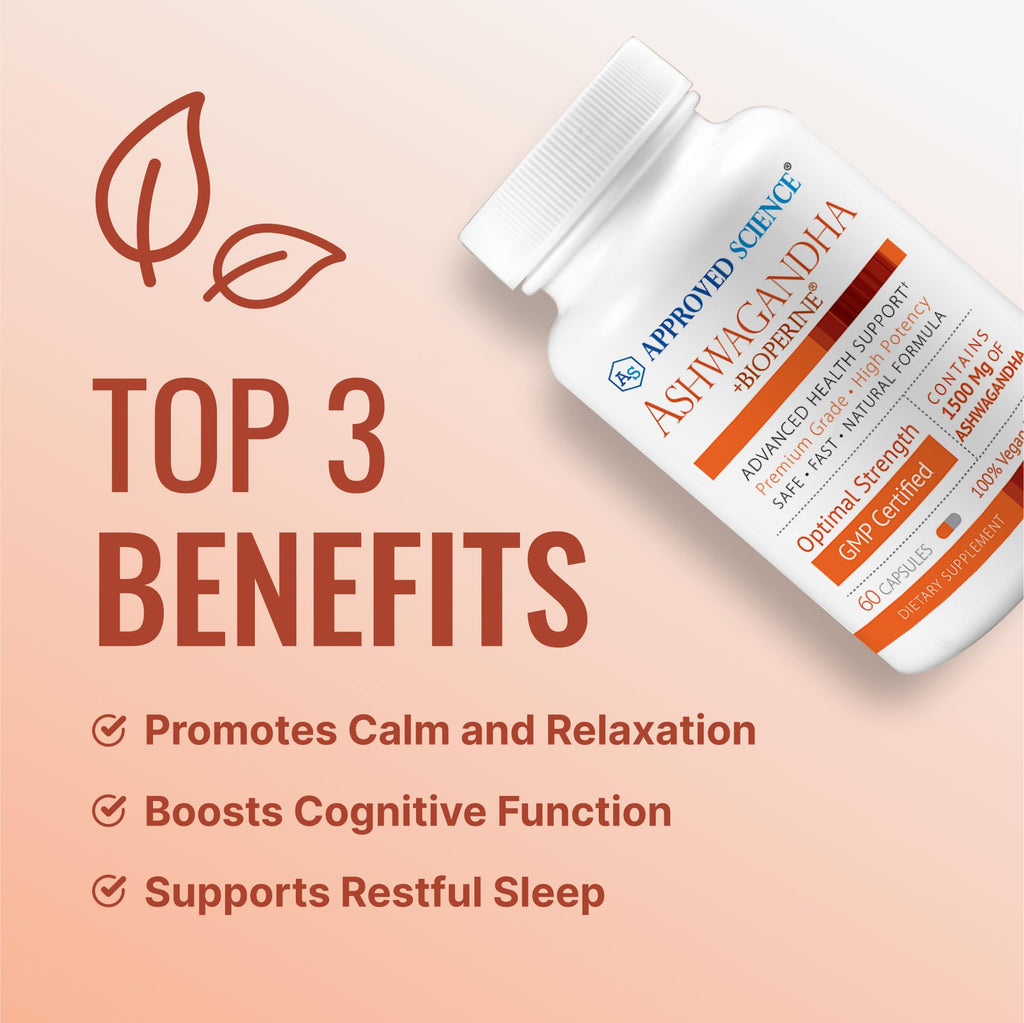 Approved Science Ashwagandha 1500mg with Bioperine® and Ginger