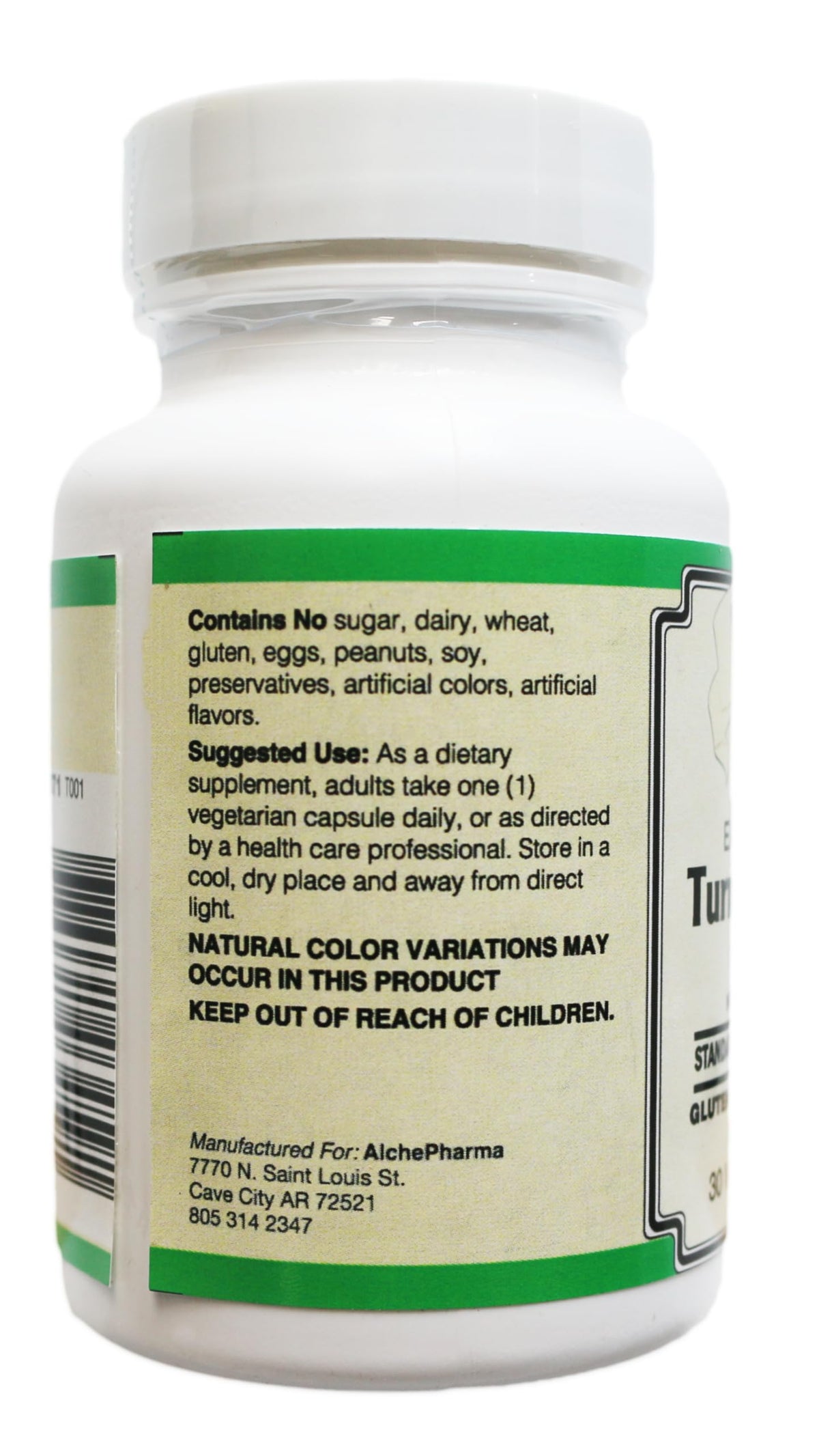 AlchePharma Extra Strength Turmeric 800 mg with Bioperine - 30 Capsules - image 5