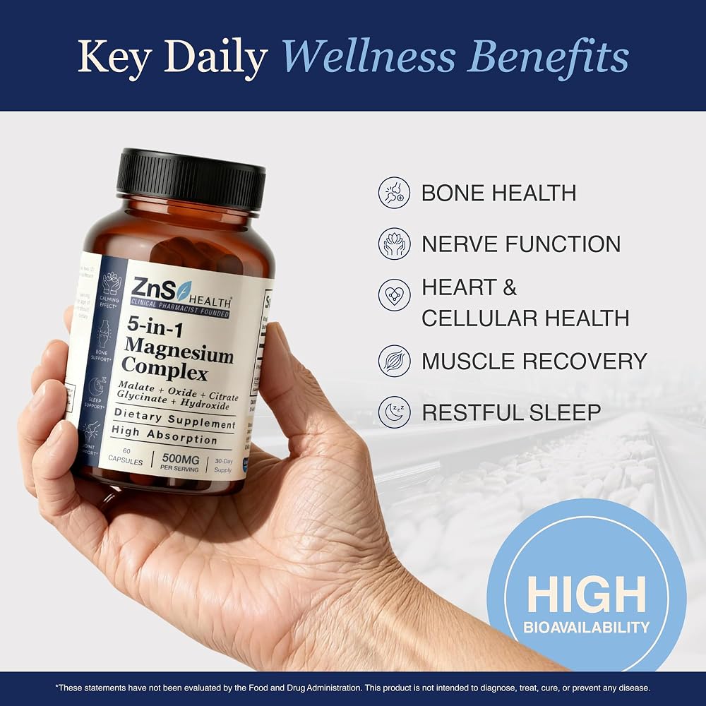 ZnS Health 5-in-1 Magnesium Complex High Absorption Magnesium