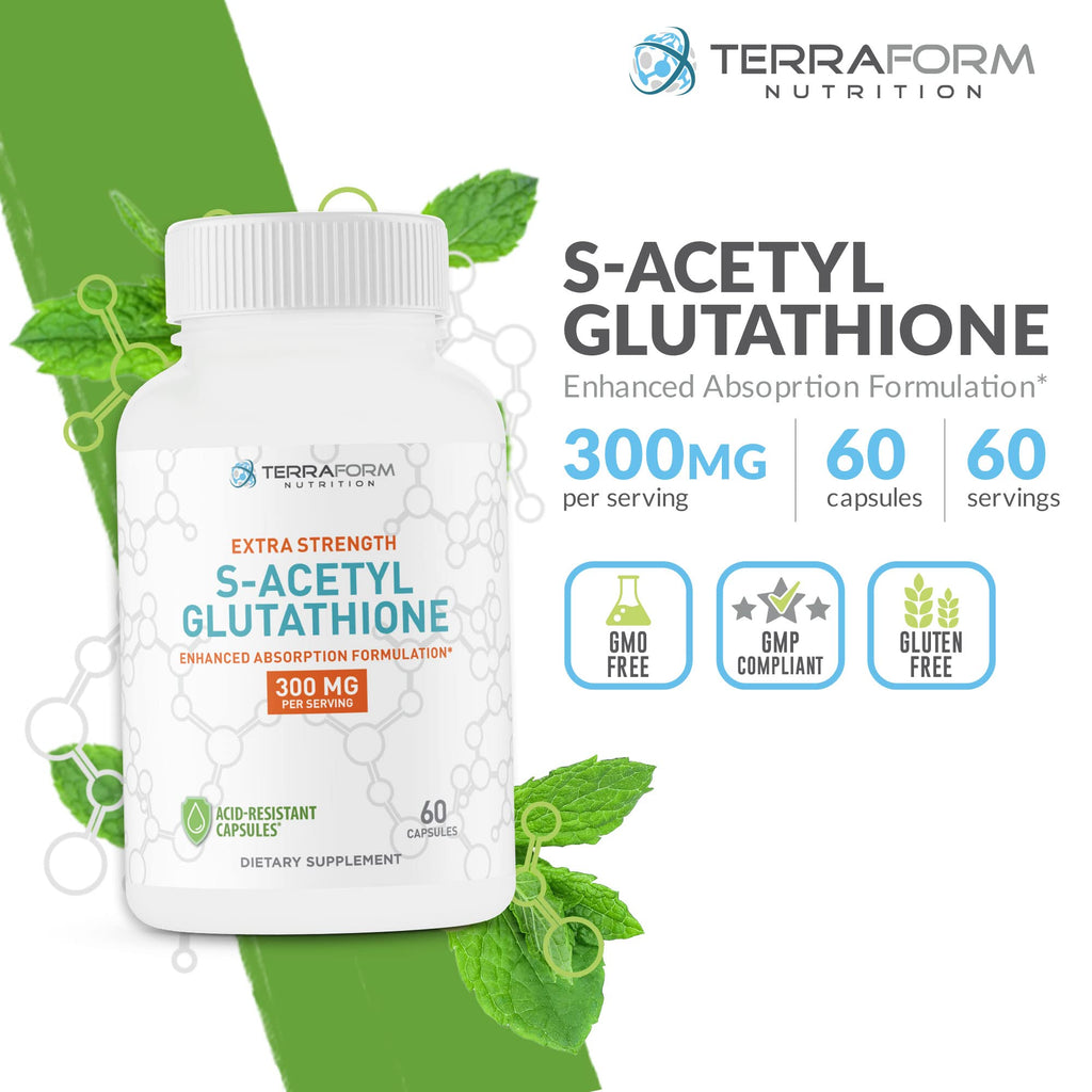 TerraForm Nutrition S-Acetyl Glutathione 300mg - 60 Capsules - image 2
