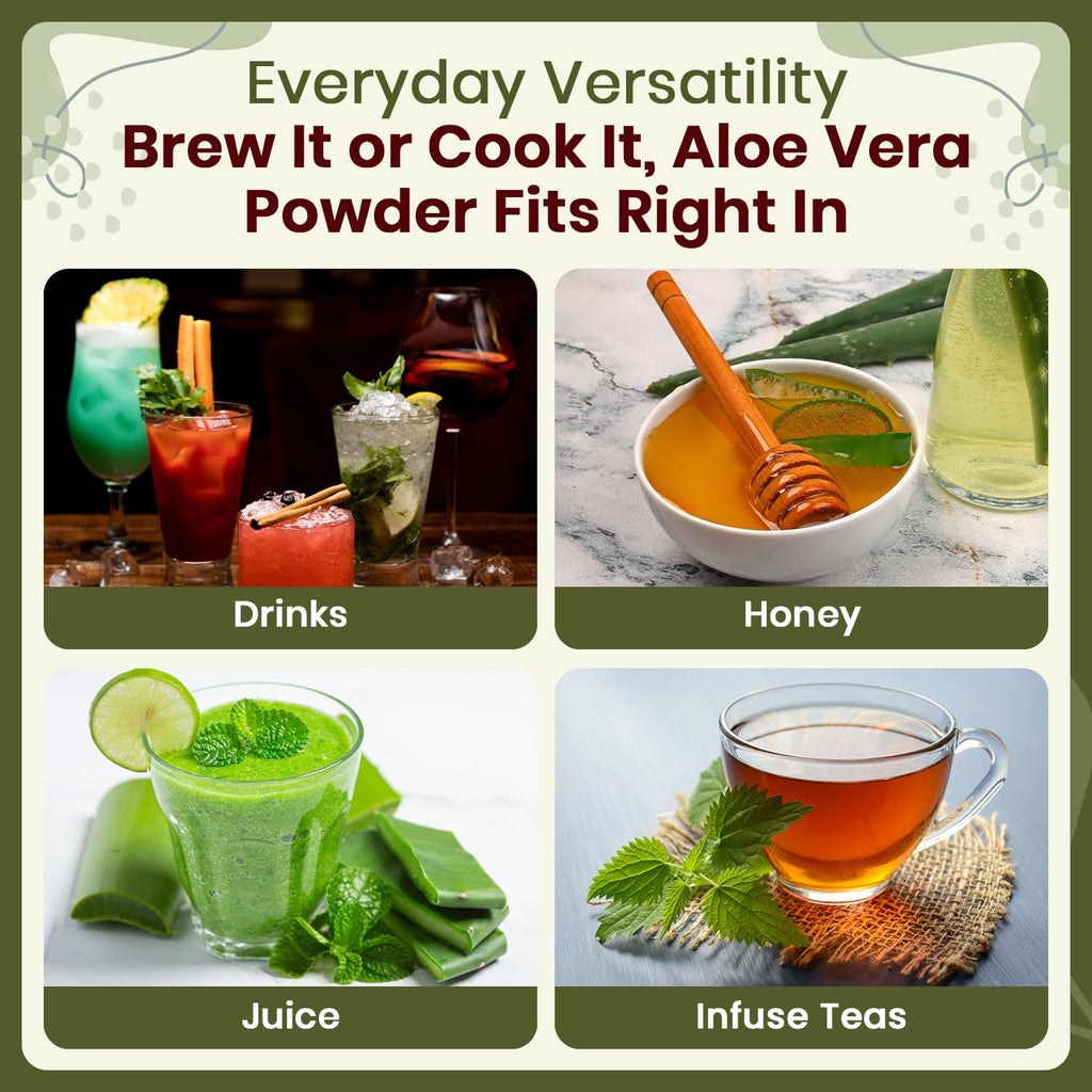 Organic Way Aloe Vera Powder (Aloe barbadensis) - Organic & Kosher