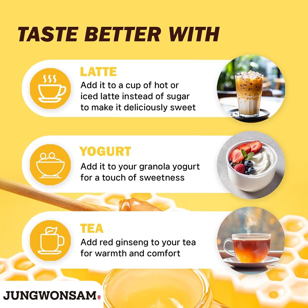 JUNGWONSAM 6-Year Korean Red Ginseng Extract & Royal Honey - 100 Sticks - image 9