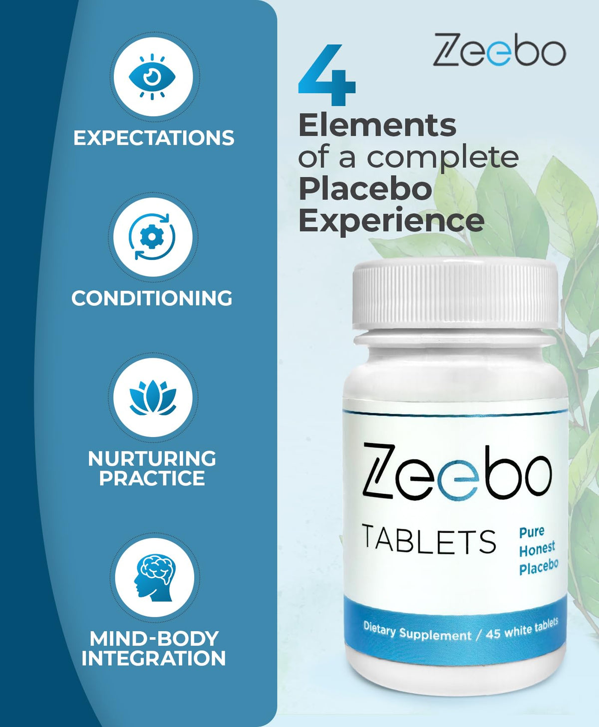 Zeebo Placebo Pills - Choose Tablet or Capsule Form