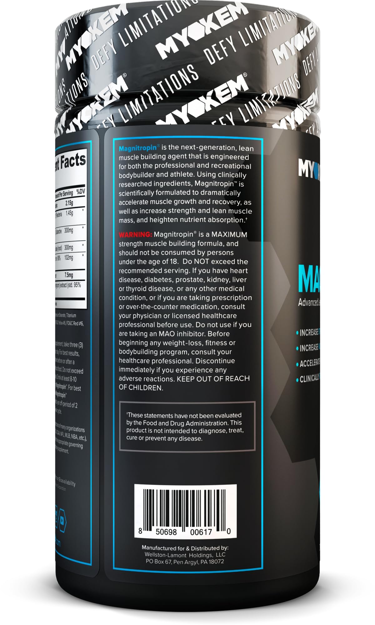 MYOKEM Magnitropin Lean Mass Gainer Testosterone Booster - 168 Capsules - image 5