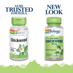 SOLARAY Chickweed 385 mg Herbal Supplement - 100 Vegetarian Capsules - image 2