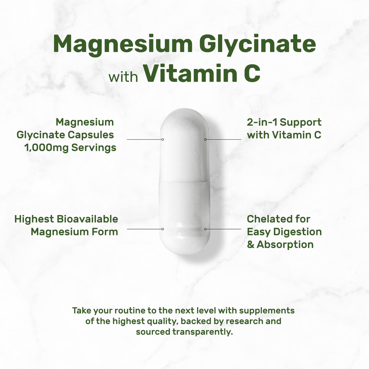 DEAL SUPPLEMENT Magnesium Glycinate 500mg - 240 Capsules - image 3