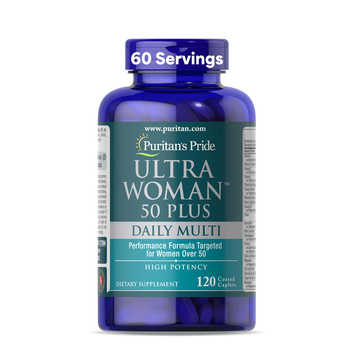 Puritan's Pride Ultra Woman 50 Plus Daily Multivitamin - 120 Capsules
