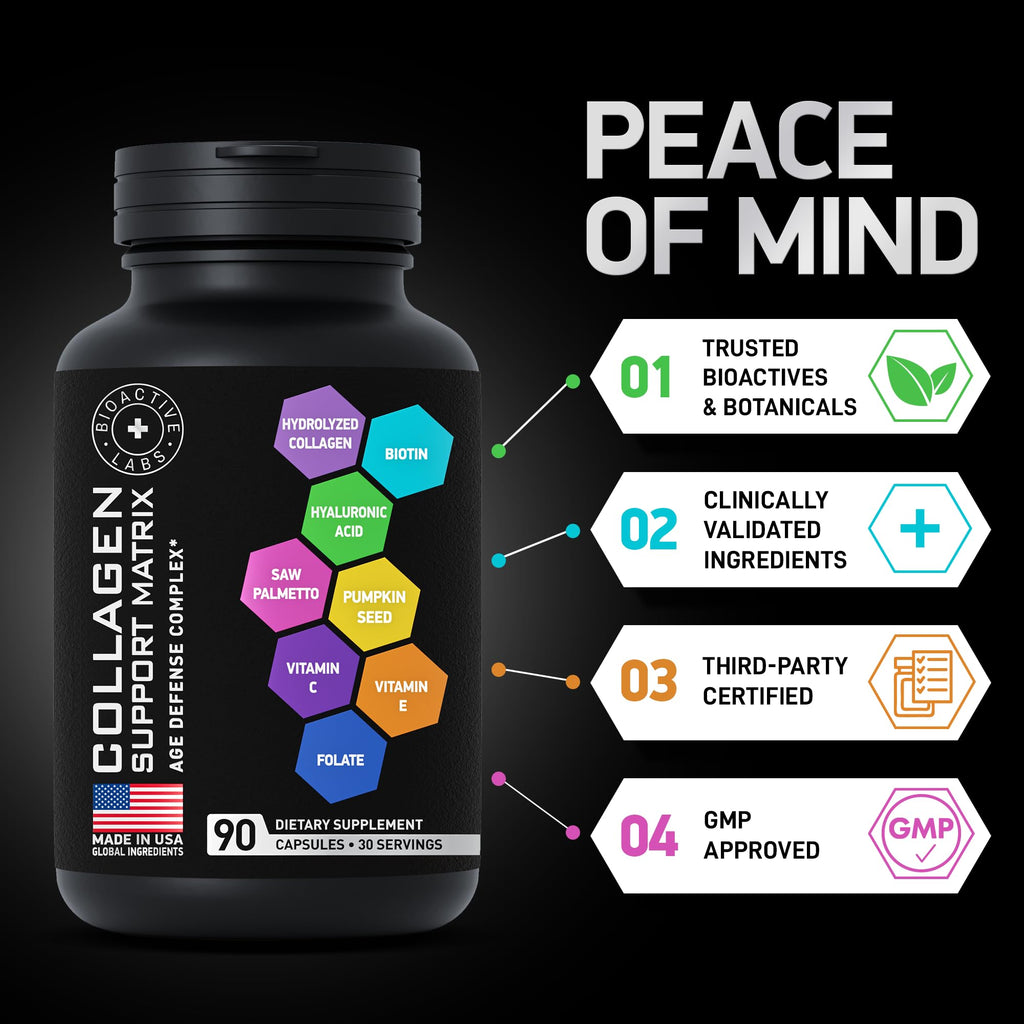 BIOACTIVE LABS Multi Collagen Complex DHT Blocker - 90 Capsules - image 4
