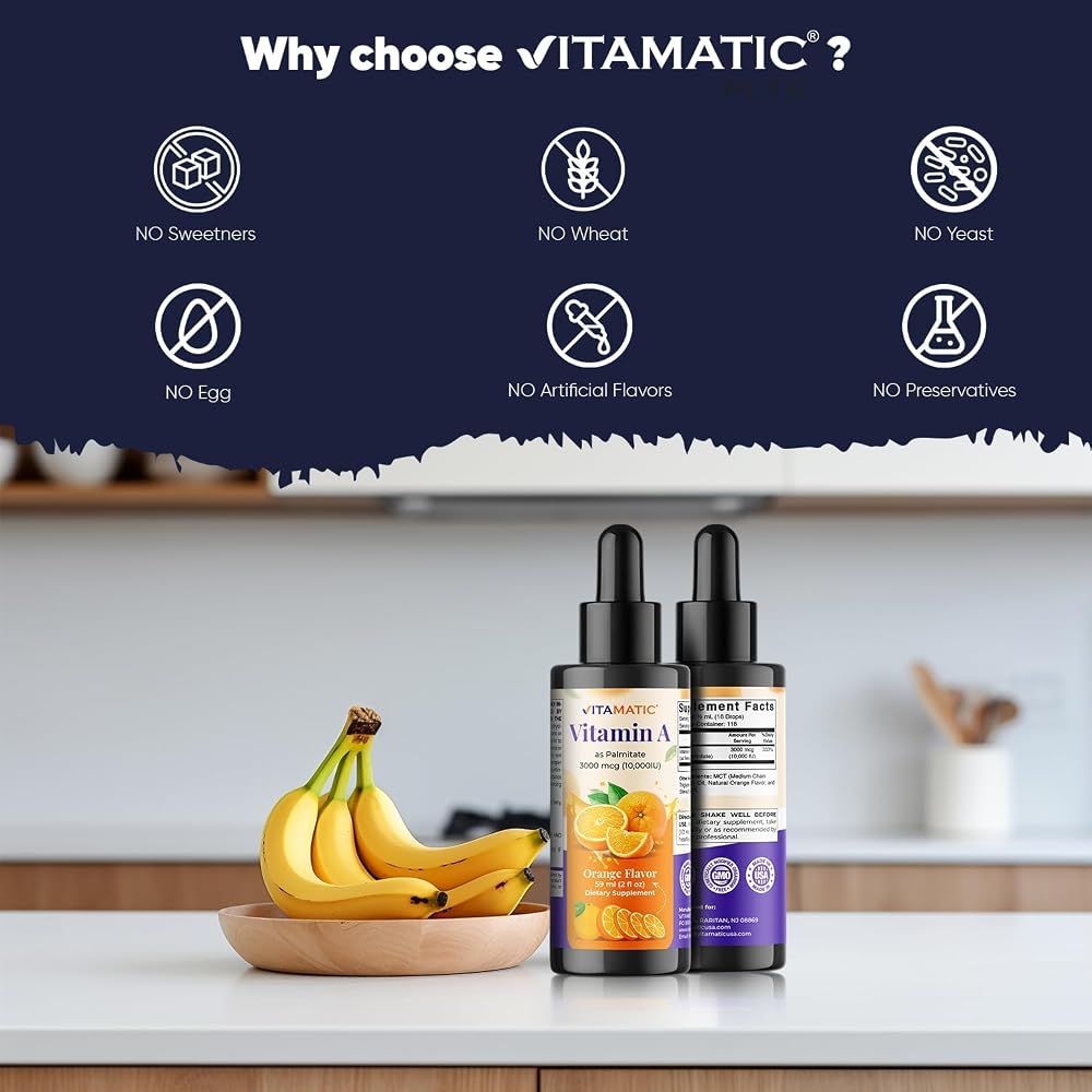 Vitamatic Sugar Free Vitamin A Liquid Drops 10000 IU - 2 FL OZ - image 7