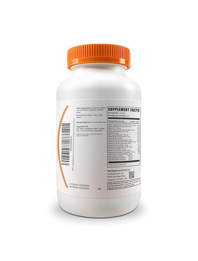 BulkSupplements Multivitamin for Women 50 Plus - 300 Softgels - image 8