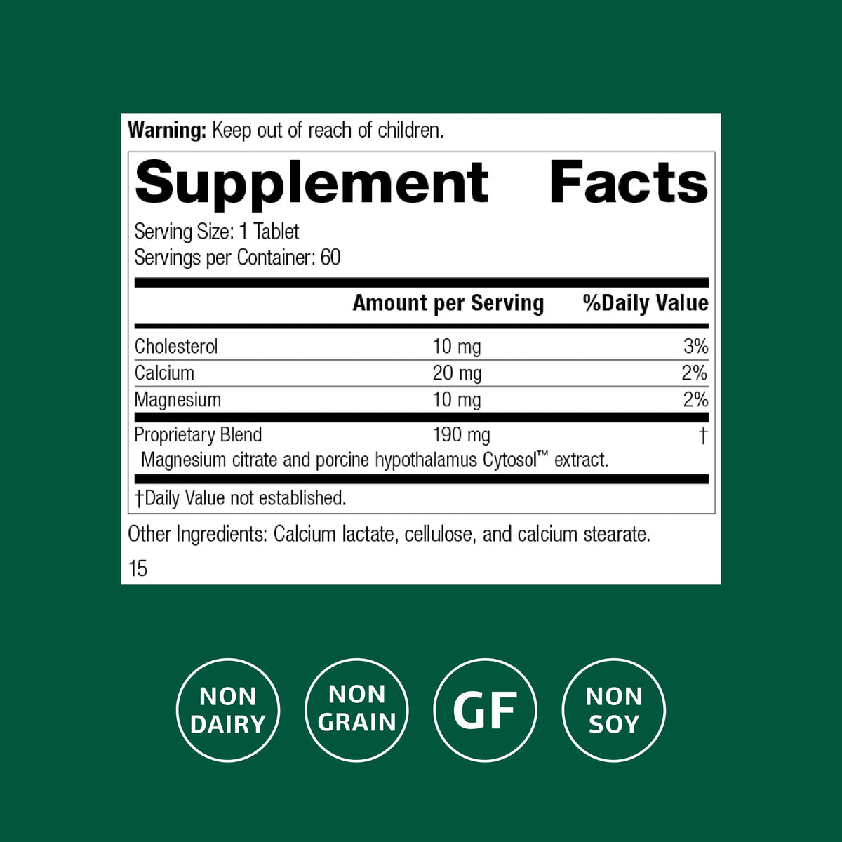 Standard Process Hypothalmex Hypothalamus Support - 60 Tablets - image 2