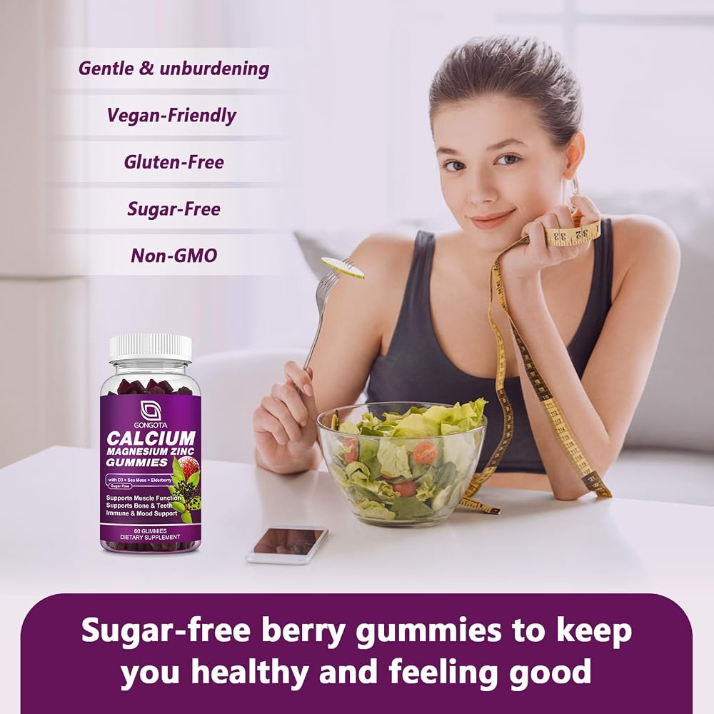 GONGOTA Calcium Magnesium Zinc Gummies -Mix