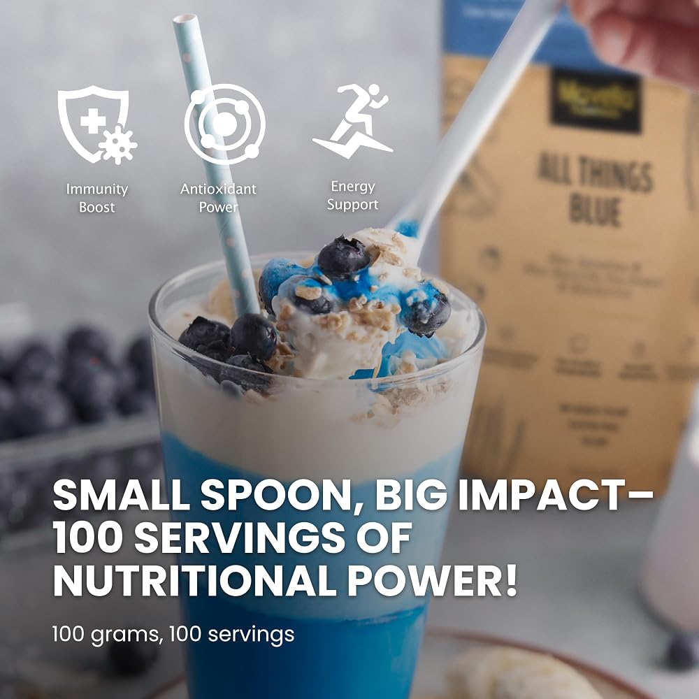 Mavella Blue Spirulina Powder with Butterfly Pea Flower - 100g - image 2
