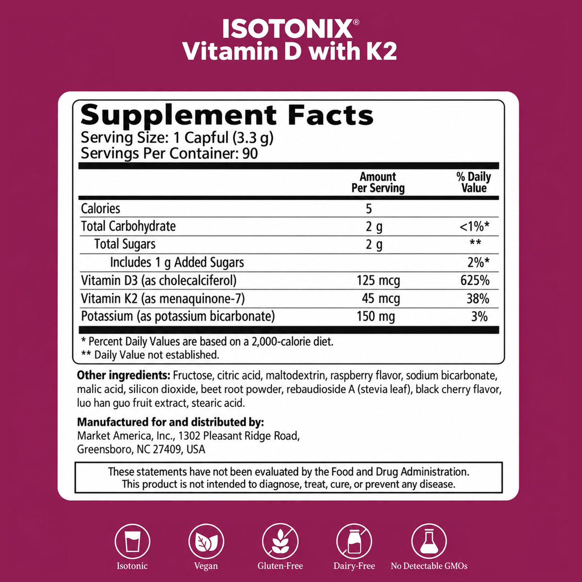Isotonix Vitamin D3 with K2 Bone & Immune Support - 90 Servings - image 6