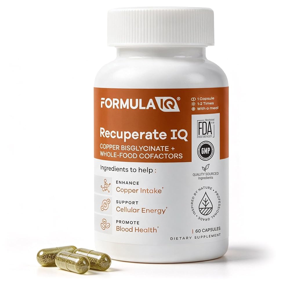 FIQ Recuperate IQ Copper Supplement - 60 Capsules