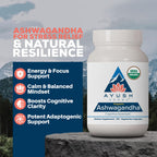 Ayush Herbs Organic Ashwagandha 500 mg - 120 Capsules - image 2