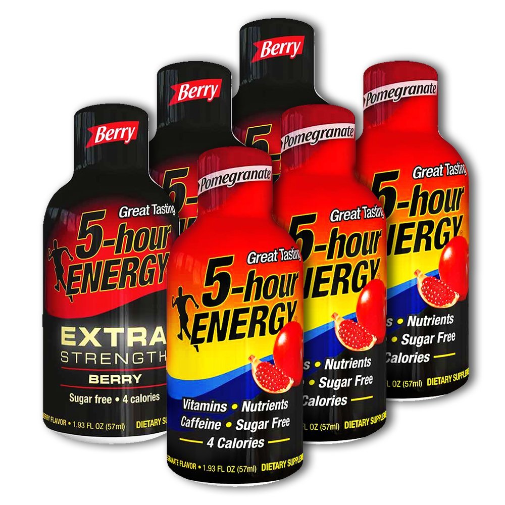 5-hour ENERGY Extra Strength & Pomegranate Energy Shots - 24 Count