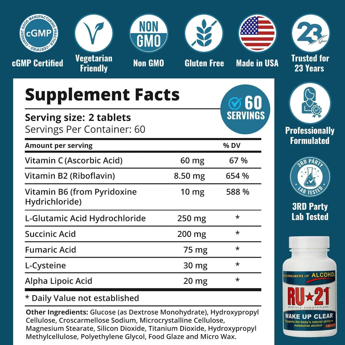 RU-21 Wake UP Clear, 4 Tablets