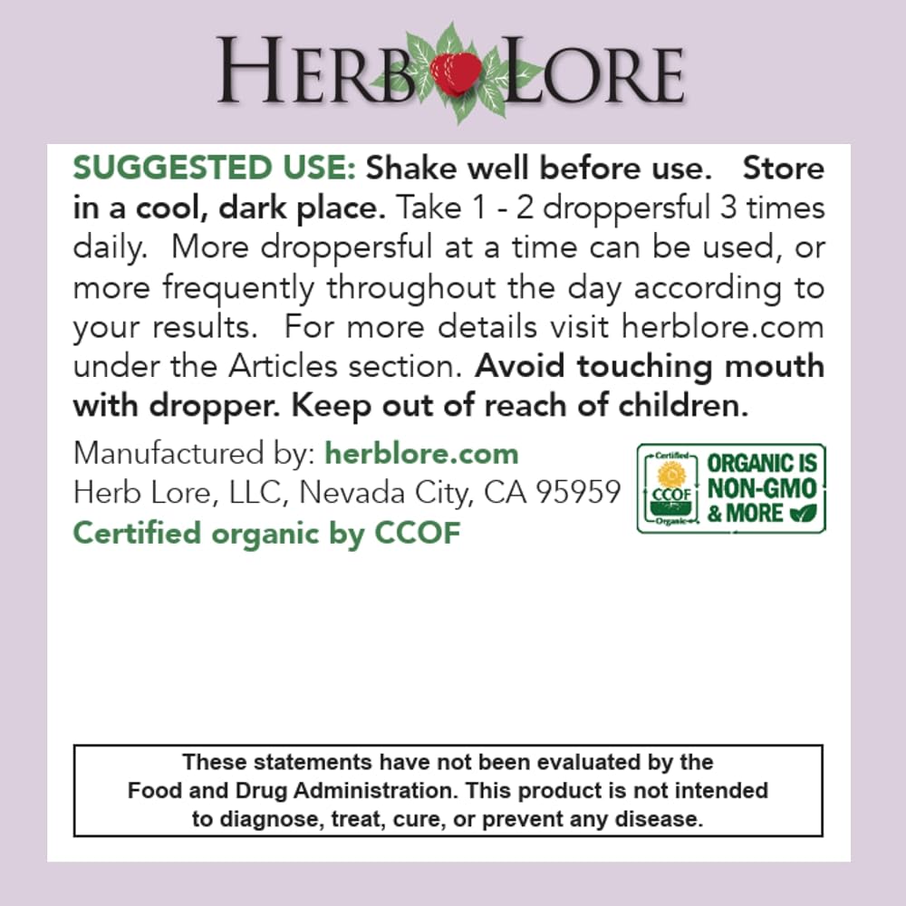 Herb Lore Organic Nursing Tincture Lactation Support – 4 fl oz - image 7